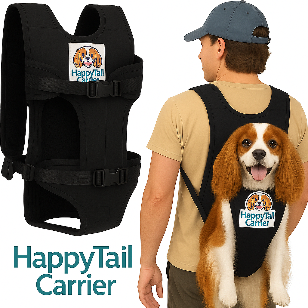 🐶✨ The Original HappyTail Carrier™: Pet Backpack for Small & Medium Dogs