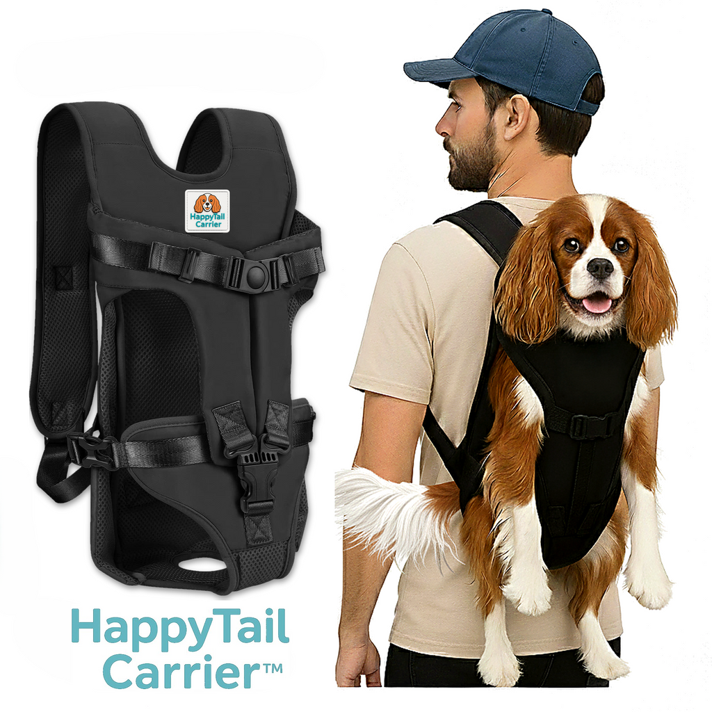 🐶✨ The Original HappyTail Carrier™: Pet Backpack for Small & Medium Dogs