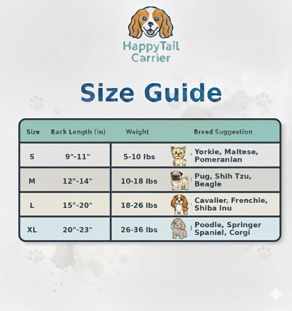 🐶✨ The Original HappyTail Carrier™: Pet Backpack for Small & Medium Dogs