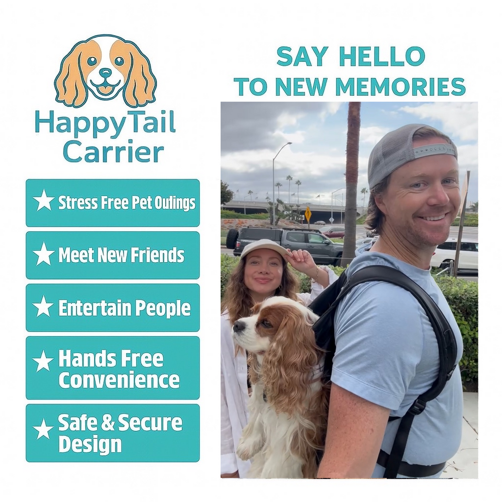 🐶✨ The Original HappyTail Carrier™: Pet Backpack for Small & Medium Dogs